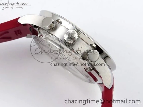 MIROTIME 0301 Reliable Portuguese Chrono IW3716 Z+F 1:1 Best Edition Red Dial on Red Rubber Strap A 7015